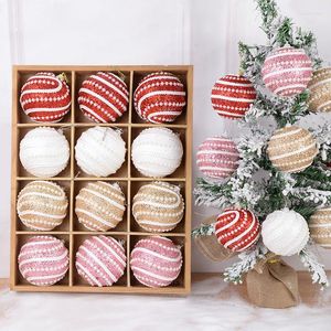 Feestdecoratie 8cm schuimverschrichtendichte kerstbal kerstboom hangende hangers Home 2023 Navidad Noel Jaar Bauble