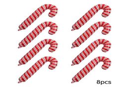 Décoration de fête 8pc Grand 8237cm Candue de Noël Candy Cane en aluminium Ballons Santa Claus pour la décoration intérieure Supplies4187131