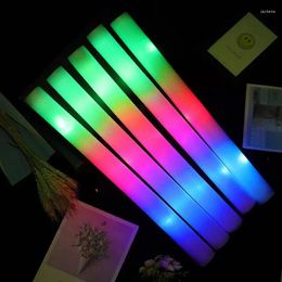 Décoration de fête 8pcs Mariage Glow Sticks Balk Balk Colorful LED Stick Stick Cheer Tube Glows in the Dark Light for Birthday Concert