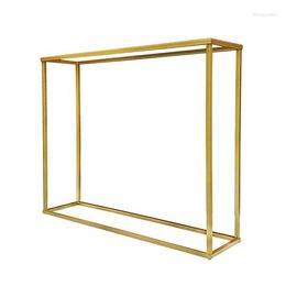 Party Decoration 8pcs) Groothandel bruiloft centerpieces voor tafel decor Stage achtergrond Stand Gold frame metalen kolom