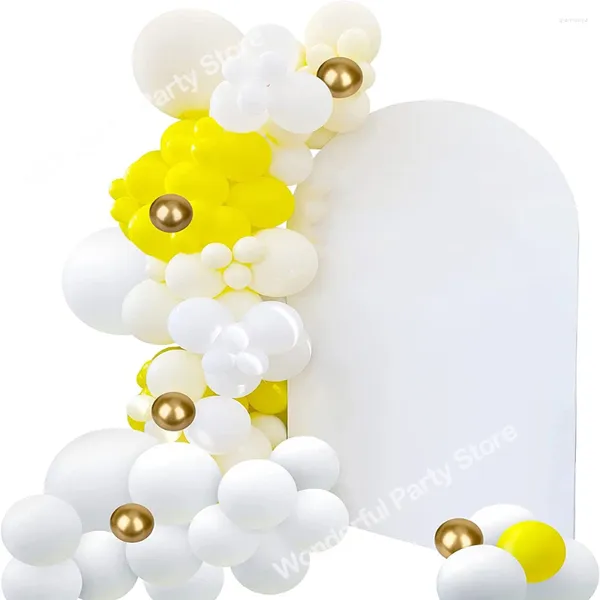 Décoration de fête 90pcs Ballon jaune Garland Arch Kit