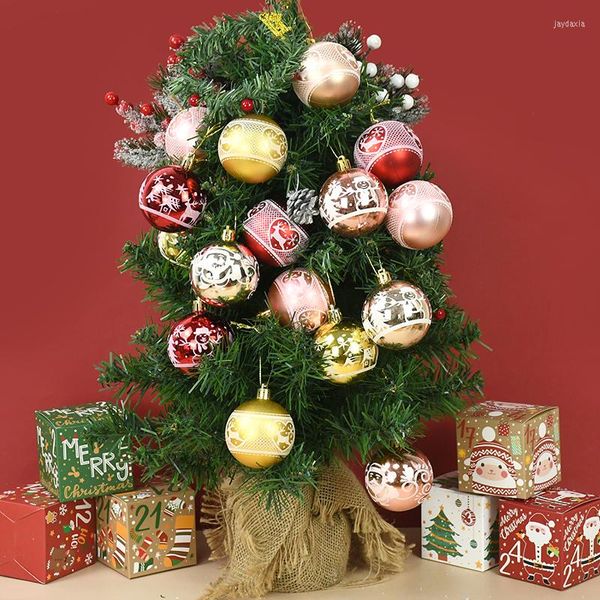 Décoration de fête 9 pièces boules de noël arbre ornements boule noël suspendus pendentifs 2023 Navidad année cadeaux maison
