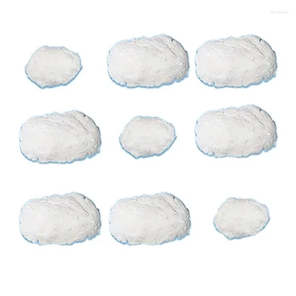 Décoration de fête 9pcs nuages ​​décorations pour le plafond simulation de coton suspendu nuage 3d accessoires artificiels blancs durables