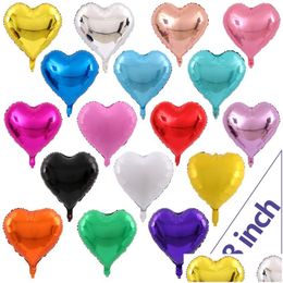 Décoration de fête Une vente Amour Coeur Forme 18 pouces Feuille Ballon Anniversaire Nouvel An Graduation Ballons à air DH0358 Drop Livraison Accueil Gard Dhpfw