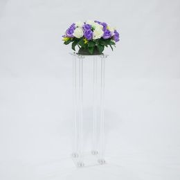 Décoration de fête lustre en cristal acrylique mariage support de support de fleur de table pilier pièce maîtresse Vase décoratif pour événement