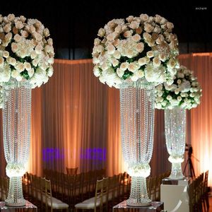 Feestdecoratie acryl bruiloft middelpunt kristallen bloemen rek tafel centerpieces weg leads voor woningdecoratie