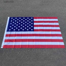 Feestdecoratie aerxemrbrae flag150x90cm Amerikaanse vlag hoogwaardige dubbelzijdige gedrukte polyester Amerikaanse vlag "Grommets usa vlag T230522