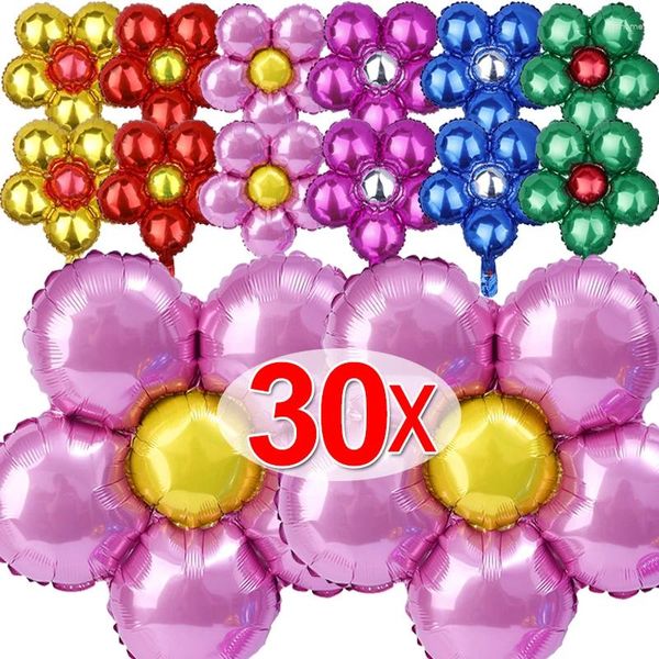 Décoration de fête de films en aluminium ballons multicolors à cinq pétenles de fleur de fleur de mariage maison accessoires enfants toys