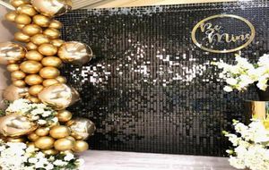 Décoration de fête en aluminium paillettes paillettes Curtain de la toile de fond du rideau anniversaire décor de mariage baby shower5540994