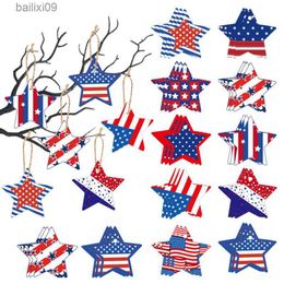 Party Decoration American Flag Red Blue Star Independence Day Naceloze Gnome Pendants ornamenten voor USA 4 juli Home Party Decorations T230522