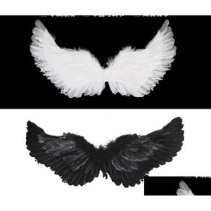 Décoration de fête Ange Aile Plume Fée Wingsare Llow Design Halloween Noël Mascarade Carnaval Cos Costumes Accessoires Noir Drop D Dh1Cq