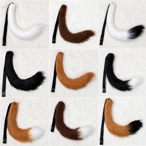 Party Decoration Anime Animal Tail Cosplay Costumes Props Cat Plush Tails Role Play Halloween Party kawaii Accessories 220915