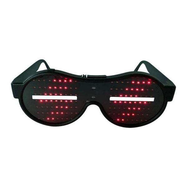 Décoration de fête Anime lunettes LED accessoires lumineux dynamiques perles de lampe en plastique ABS adaptées à diverses activités de jeu de Concerts