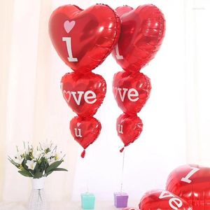 Party Decoration Arrivée Wedding I Love U Foil Balloons Long Shape Saint Valentin Fournitures de cadeaux 96 49cm 10pc / Lot Wholesale