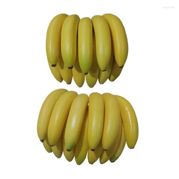 Decoración de fiesta Artificial Banana Bunch Simulación Modelo de fruta Po Props Decoraciones falsas