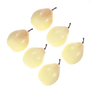Décoration de fête Artificial Pear Model 6pcs Fruit Potgraphy