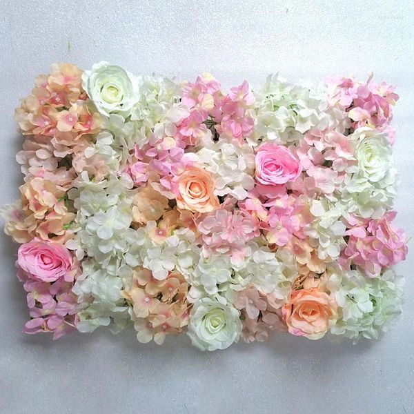 Décoration de fête artificielle Rose soie fleurs pour la maison mariage main faire fleur mur arrière-plan Table pièce maîtresse décor