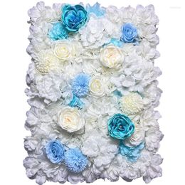 Decoración de fiesta, pared de rosas artificiales, flor falsa, fila de hortensias, boda, pografía, cumpleaños, aniversario, fondo