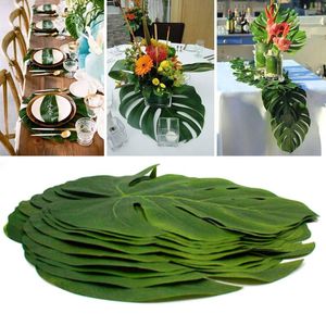 Feestdecoratie kunstmatige tropische palmbladeren jungle safari dier s zomer hawaiiaanse bruiloft verjaardag tabel decor