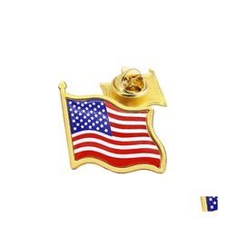 Feestdecoratie Arty Decoratie Amerikaanse vlag raap pin spaarden Verenigde Staten Verenigde Staten usa hat tie tack badge pins mini -broches voor dhcda