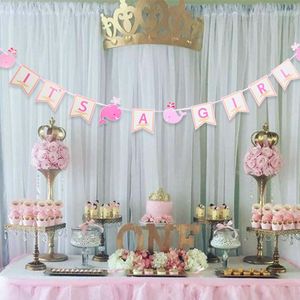 Fête Décoration Baby Shower Baleine C'est Une Fille Garçon Bannière Baptême Bunting Favors Fournitures Babyshower