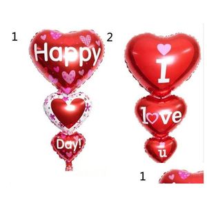 Feestdecoratie ballon 2 maten baloon big i love you ang Happy Day ballonnen hart verloving jubileum Weddings Valentine Drop D Dhiup