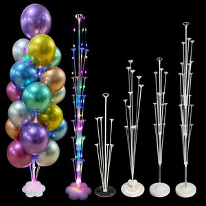 Decoración de fiesta, soporte para globos, columna, globos de confeti, globo de feliz cumpleaños, niños, Baby Shower, boda
