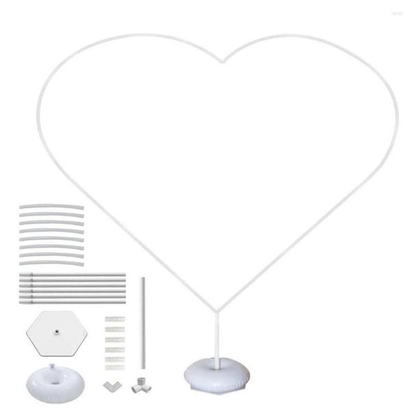 Kit de support de ballon de décoration de fête cadre en forme de coeur grande arche d'amour pour les fêtes mariages anniversaire avec tige de support 525 pieds de large