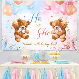 Décoration de la fête Sexe ours révéler toile de fond arrière-ciel décor anniversaire pour enfants girls girls fournit les favoris de baby shower