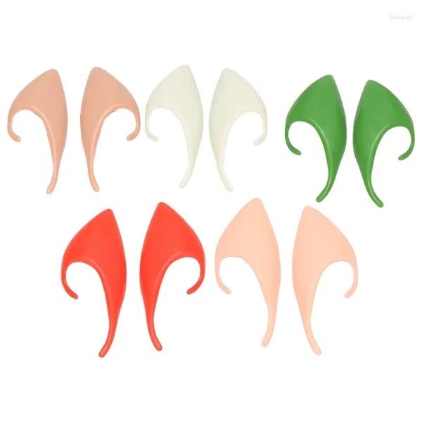 Decoración de la fiesta Beau-1Pair Elf Ears Halloween Falso Cosplay Props Látex Suminoso Suministro de orejas de hadas misteriosas