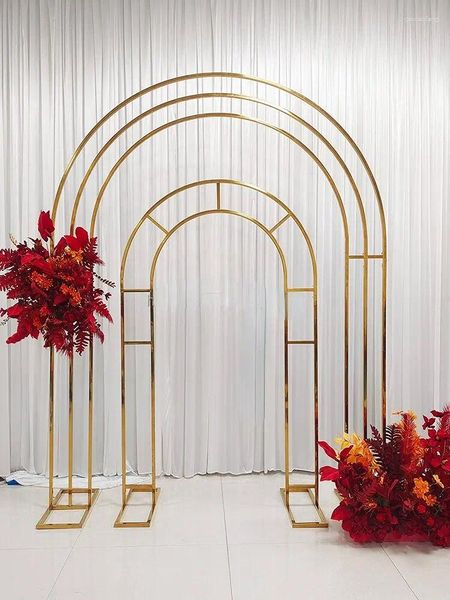 Decoración de la fiesta Big Flower Arch Banner Hall Wedding Stage de boda al aire libre Floral Exhibition Fackdrops