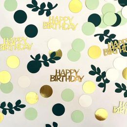 Feestdecoratie Verjaardagsdecoratie Happy Table Decor Kleurrijke Confetti Set voor groene gouden mannen
