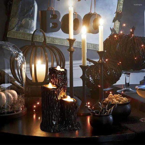 Décoration de fête Black Lava Bandlers Ornements Resin Artisanat pour Halloween Haunted Houses Bars Clubs Pranks Decorative I9W5