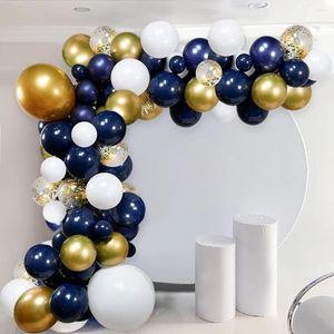 Décoration de fête Ballon en or bleu pour mariage Baby Shower Enfants Anniversaire Anniversaire Bachelorette Activité commerciale Décor