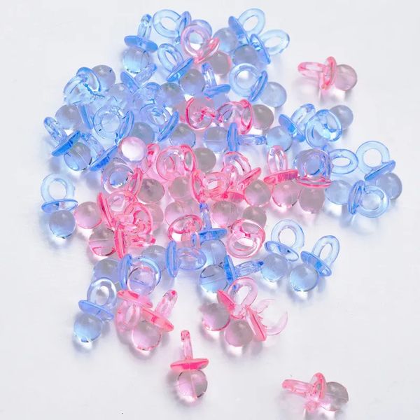 Décoration de fête BluePink Transparent Acrylique Mini Sucette Bébé Douche Fille Garçon Décorations De Gâteau Cadeau D'anniversaire DIY Mini Sucette Décor De Fête 231012