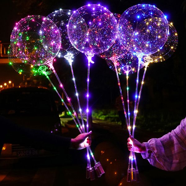 Décoration de fête Ballons BoBo LED avec guirlande lumineuse, ballon à bulles de 20 pouces pour Noël, anniversaire, mariage, fournitures de fête CRESTECH