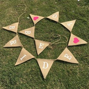 Party Decoration Bride to Be Garland Bachelorette Banner Bridal Shower Po Props Hen Bunting Mariage rustique