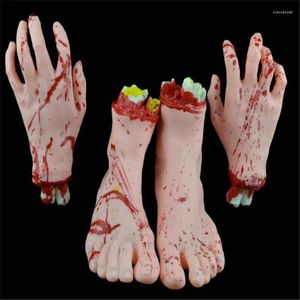 Décoration de fête brisé le doigt de la main du sang Horreur Halloween coupé des membres sanglants de nouveau les gadgets morts