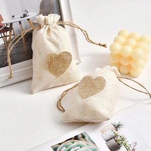 Decoración de fiestas Burlap Bundle Pocket Cumpleaños y otras bolsas de regalo de vacaciones