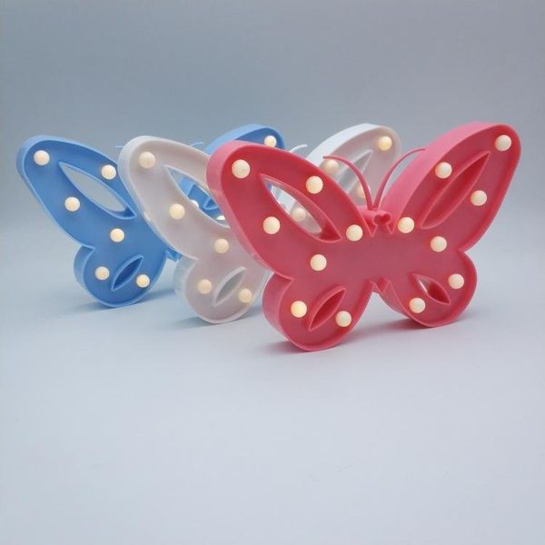 Lampe LED à modélisation de papillon, décoration de fête, veilleuse murale pour salle