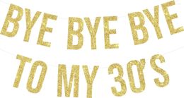 Decoración de fiestas Adiós a mi banner de 30 años para el 40 años de cumpleaños de los 90 40 años de edad 40 años de decoración