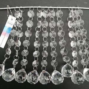 Feestdecoratie camal 60 stcs 16,5 cm diamantbal hanger acryl crystal octagon korrel slinger ketting lampje kroonluchter gordijn bruiloft