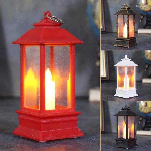 Party Decoration Cougies Light Halloween Christmas Ornement Home Garden suspendu Lantern Vintage Castle Lampe sans flamme décor de vacances