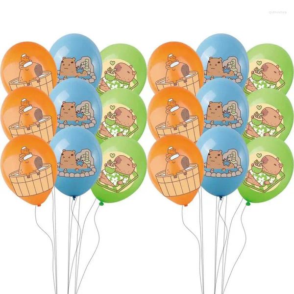 Décoration de fête Capybara Balloons Supplies pour les adultes 18pcs Latex Favors Boys