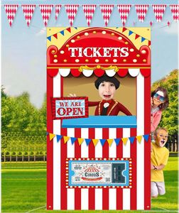Party Decoration Carnival Circus thème Po Door Banner Back