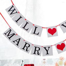 Party Decoration Celebrations Festival Sign Huwelijksvoorstel Hangende verloving Wedding Vlaggen Valentijnsdag Banners Verjaardag