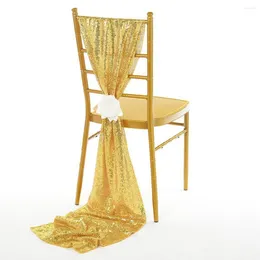 Party Decoration Chair Cover Decorative Sash Back Table Runner For Wedding Golden