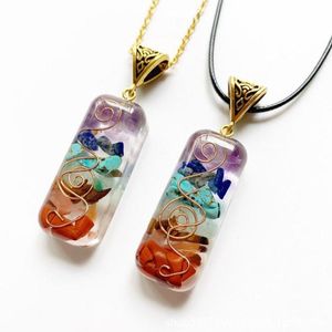 Décoration de fête Chakra Orgone énergie guérison collier cristal goutte Gel pendentif bijoux cadeau