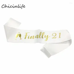 Décoration de fête Chicinlife 1pcs enfin 21 Sash Adult Birthday 21st Favor