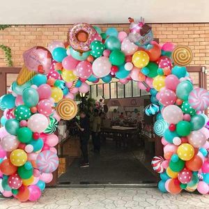 Feestdecoratie kinderen snoepballonnen verjaardag zomer ijs donuts feestelijke voorraad